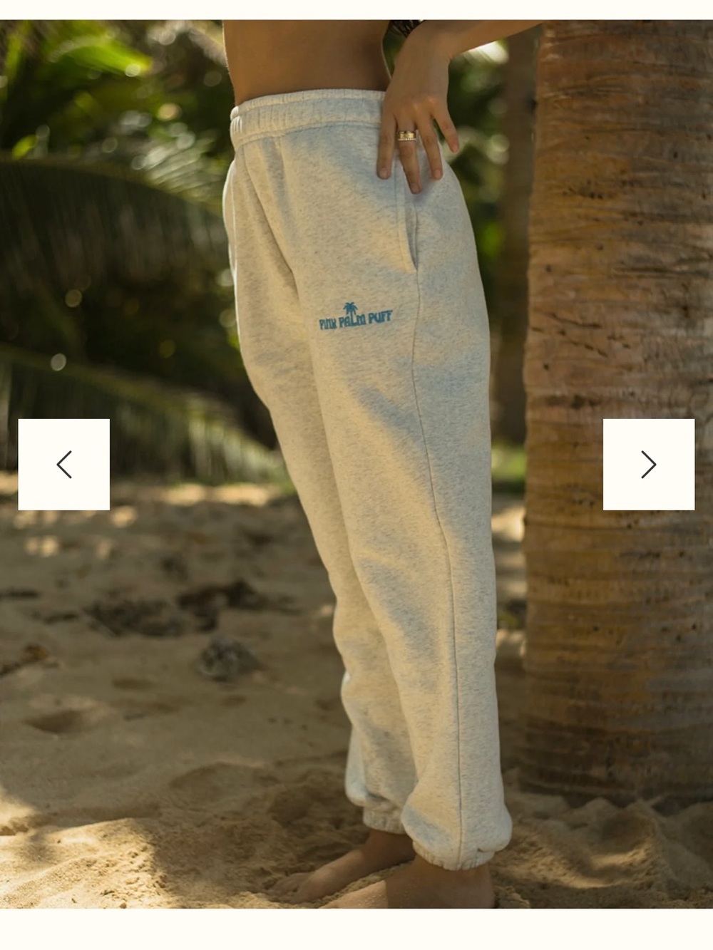 Pink Palm Puff Sweatpants